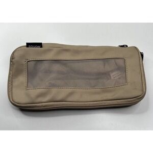 NEW Monos Beige Toiletries Extendable Travel Bag